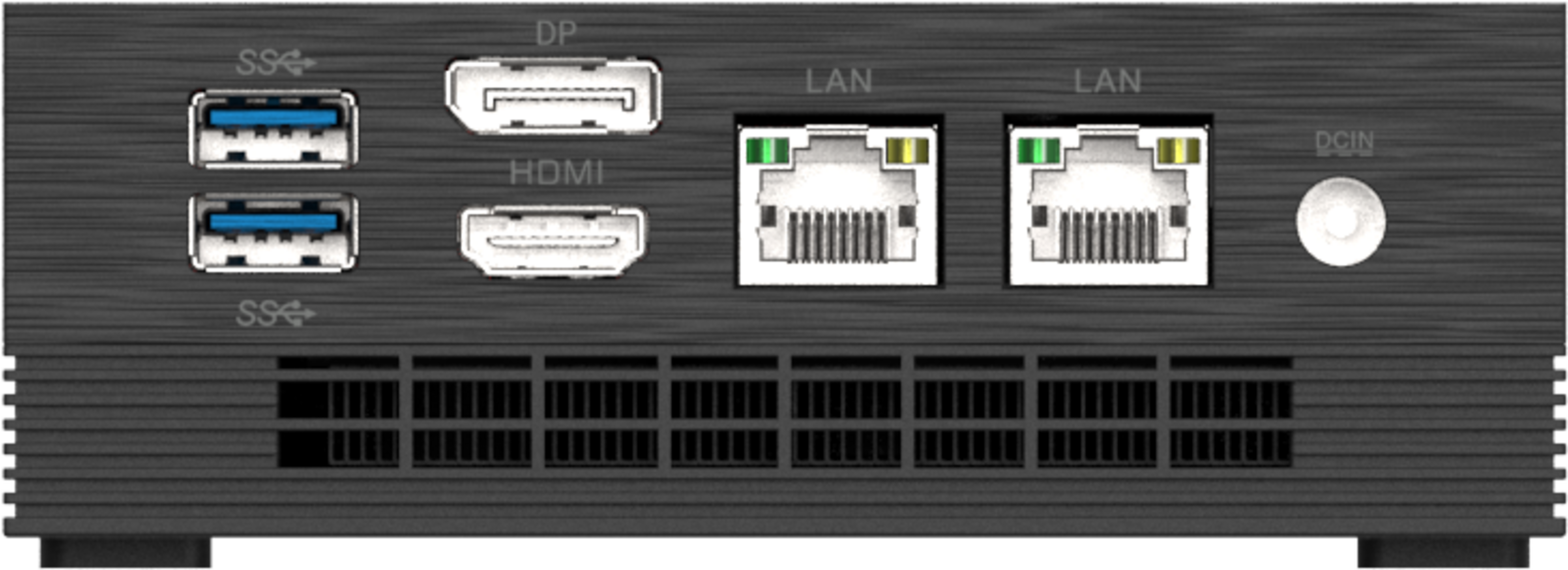 Byte front ports Byte showing available ports on the front of the chassis